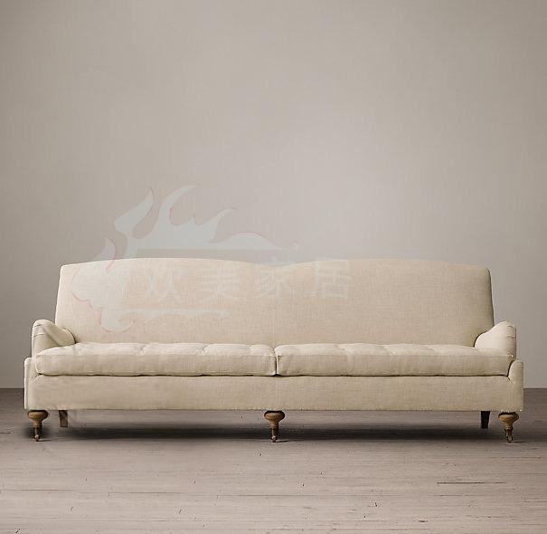 ̱   к긯   ̴ϸ  ĳ־  ɾ   Ʈ/American country single fabric sofa modern minimalist casual Nordic IKEA sofa double trio